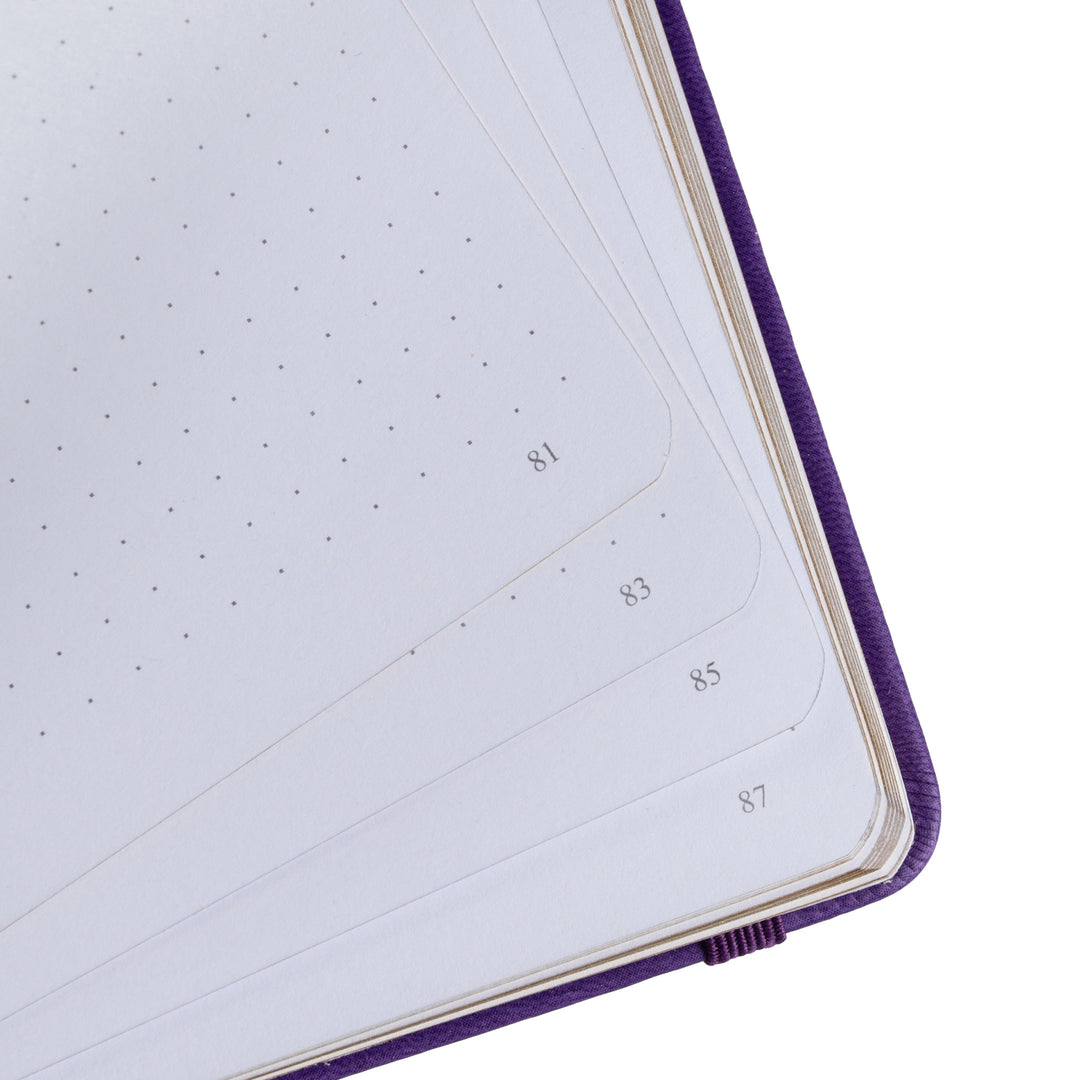 A5 Lotus &amp; Koi Notebook - Deep Purple