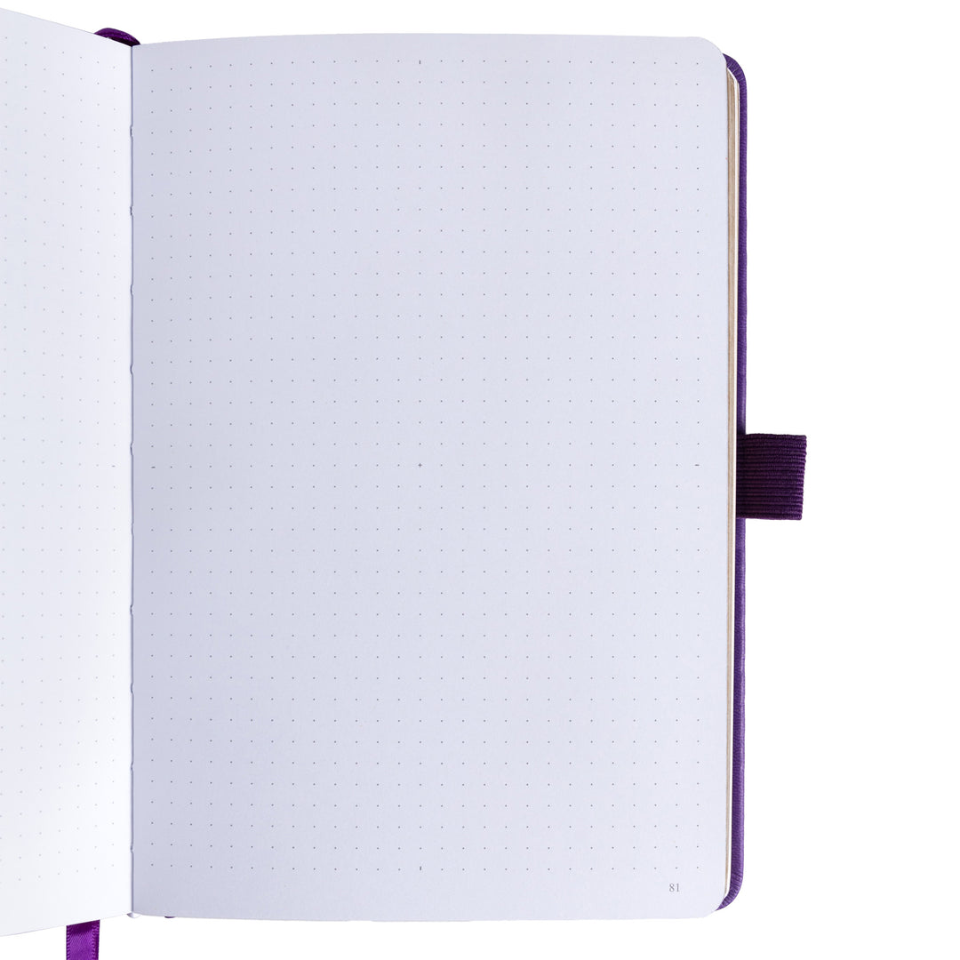 A5 Lotus &amp; Koi Notebook - Deep Purple