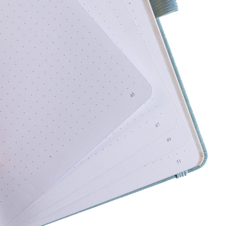 8x8 Square Lotus &amp; Koi Notebook - Light Blue