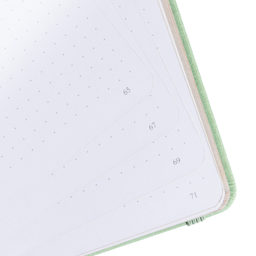 A5 Lotus &amp; Koi Notebook - Light Green