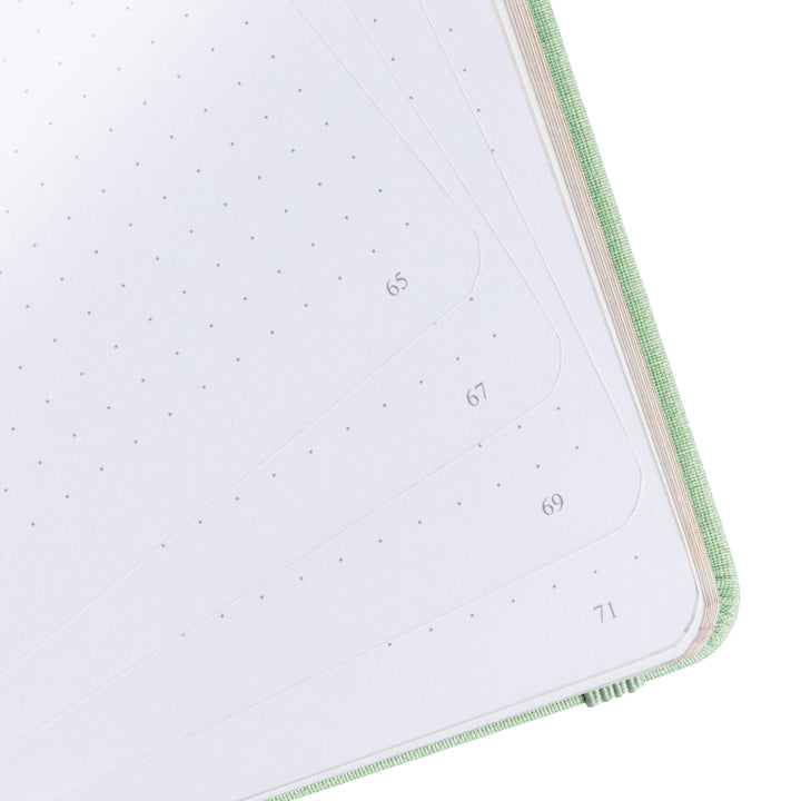 A5 Lotus &amp; Koi Notebook - Light Green