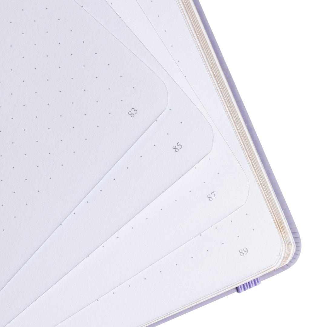 A5 Lotus &amp; Koi Notebook - Light Purple