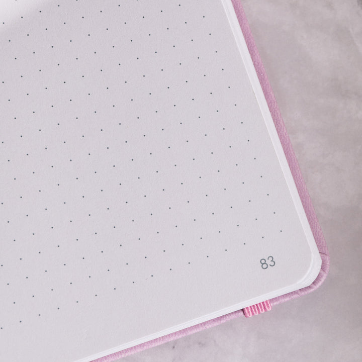A5 Starry Sky Dot Grid Notebook - Pink Gold/Silver