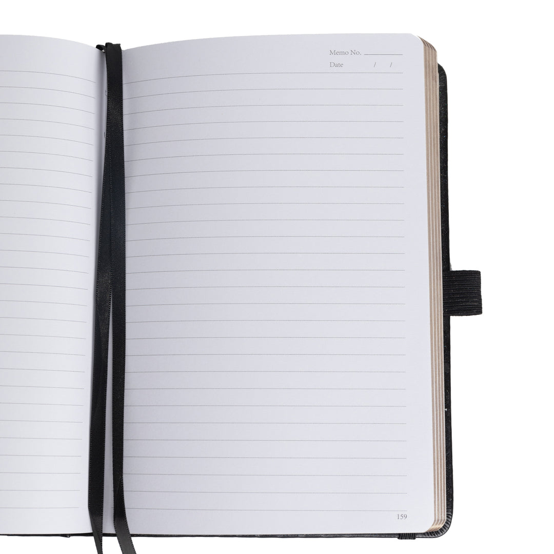 A5 Tree of Life Lined Notebook - Black