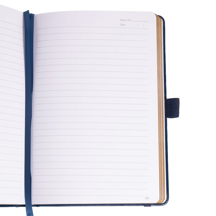 A5 Tree of Life Lined Notebook - Deep Blue