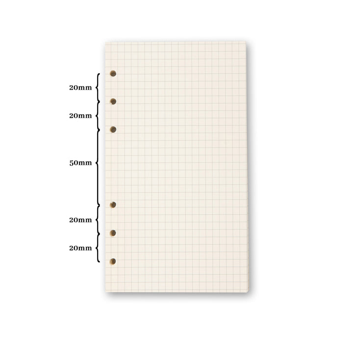 Refill Paper - Light Grid - A6 - 80 Sheets