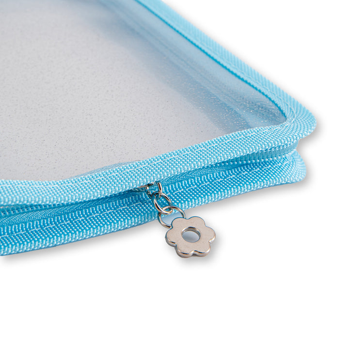 Glitter 6 Ring Binder Cover - A6 - Blue
