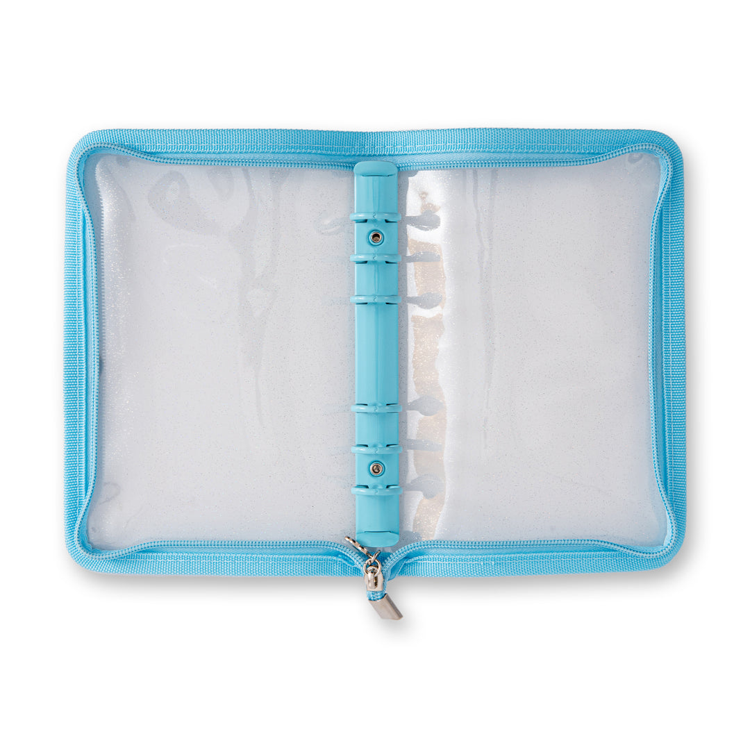 Glitter 6 Ring Binder Cover - A6 - Blue