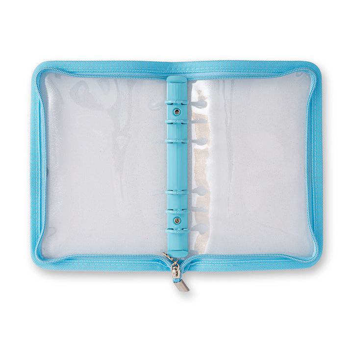 Glitter 6 Ring Binder Cover - A6 - Blue