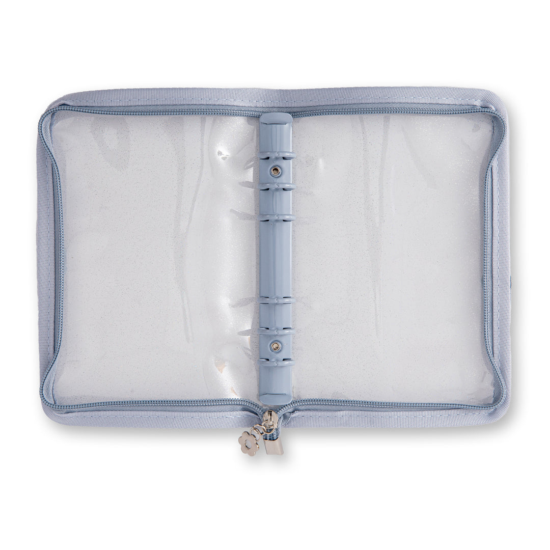 Glitter 6 Ring Binder Cover - A6 - Gray