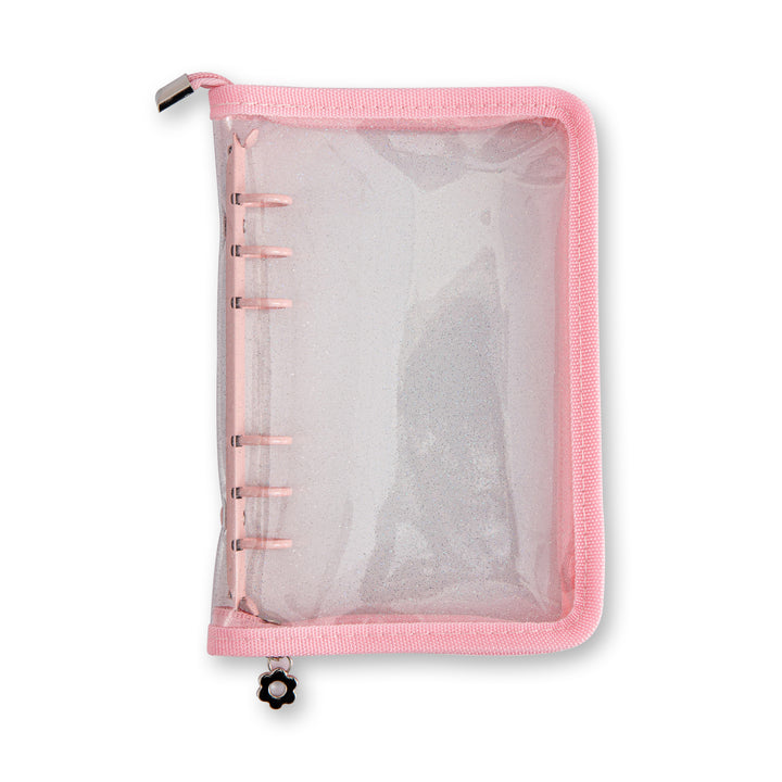 Glitter 6 Ring Binder Cover - A6 - Pink
