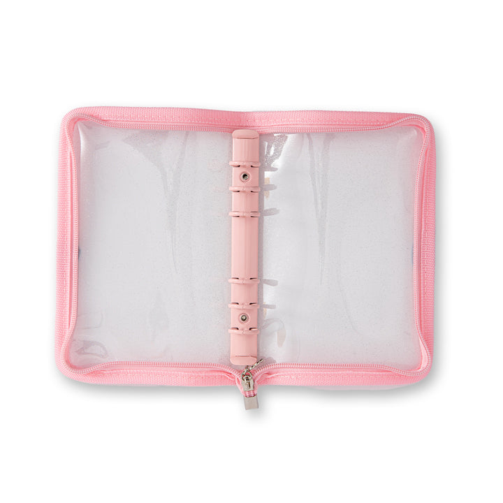 Glitter 6 Ring Binder Cover - A6 - Pink