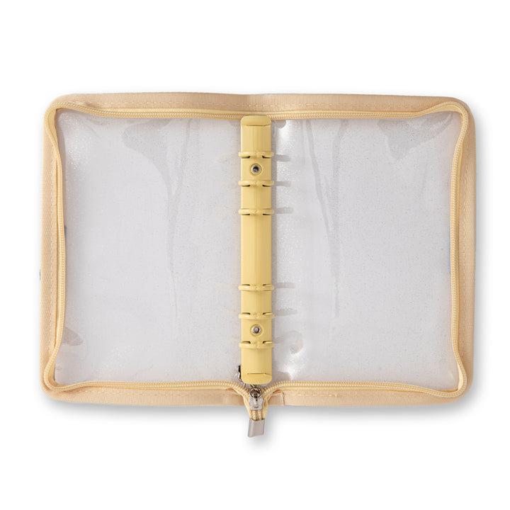 Glitter 6 Ring Binder Cover - A6 - Yellow