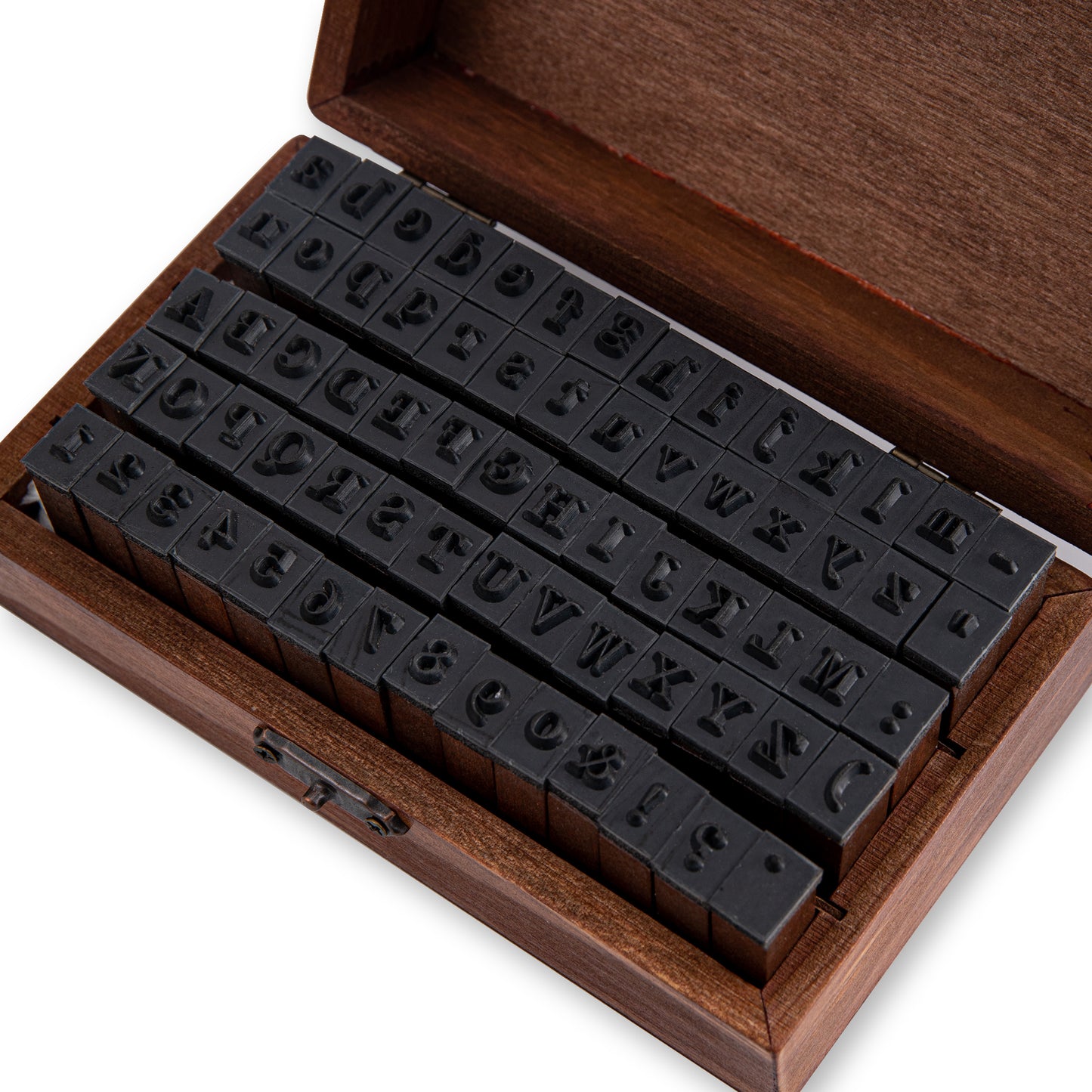 Alphabet & Number & Symbol Wooden Stamp - Set of 70