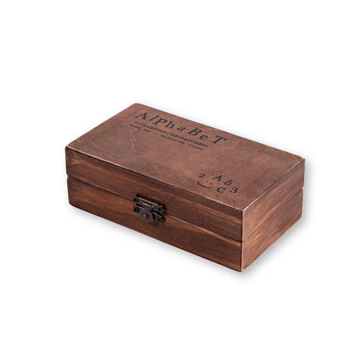 Alphabet & Number & Symbol Wooden Stamp - Set of 70