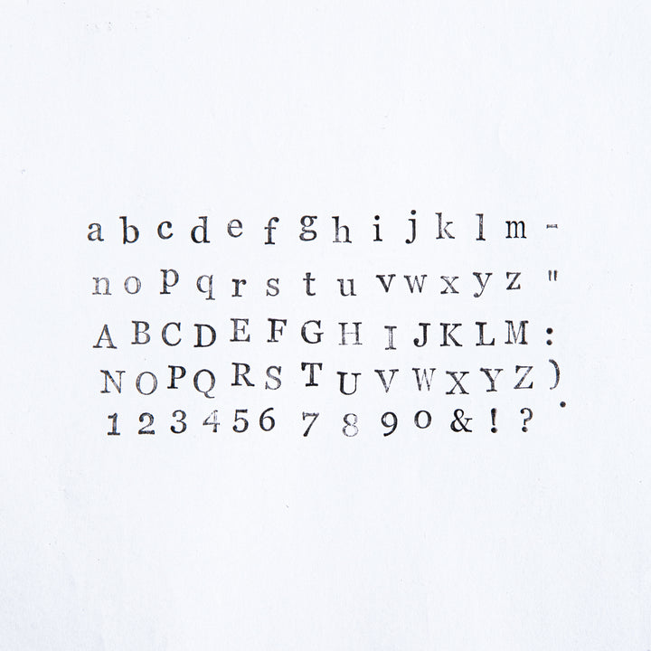 Alphabet & Number & Symbol Wooden Stamp - Set of 70