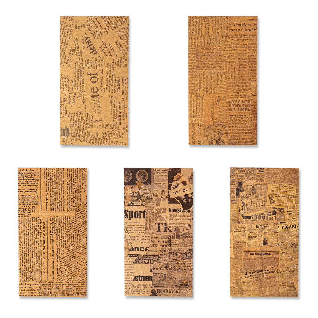 Antique Bookstore Scrapbook Paper - Collage Diary - 60 Sheets