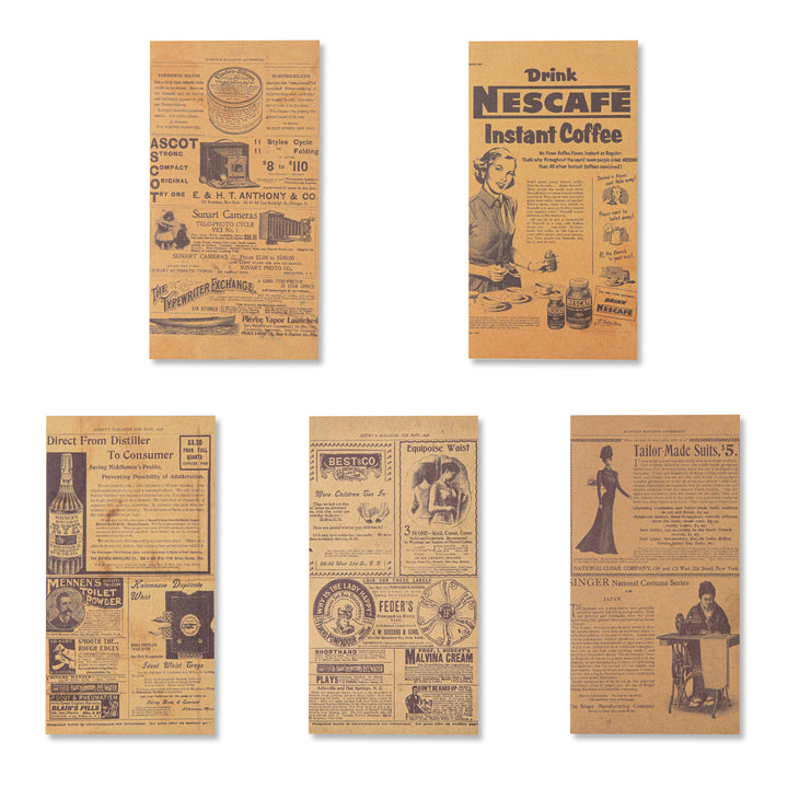Antique Bookstore Scrapbook Paper - The Weekend Edition - 60 Sheets