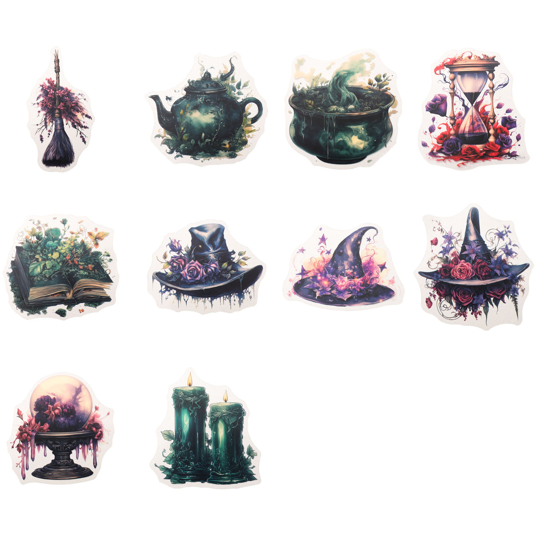 Arcane Conjuring Tools Stickers - 20 Pcs