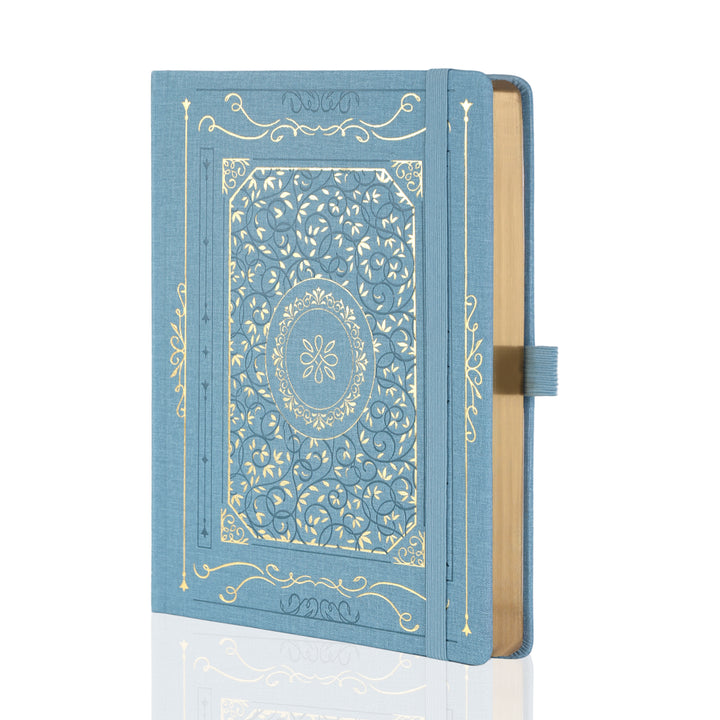 B5 Gold Vintage Dot Grid Notebook - Blue