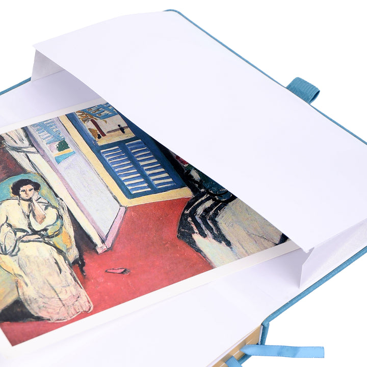 B5 Gold Vintage Dot Grid Notebook - Blue