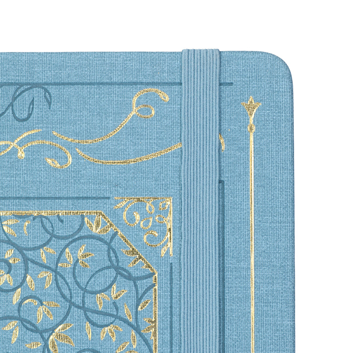 B5 Gold Vintage Dot Grid Notebook - Blue