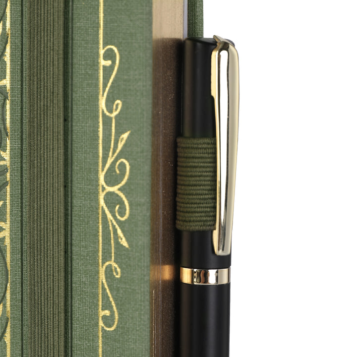 B5 Gold Vintage Dot Grid Notebook - Green
