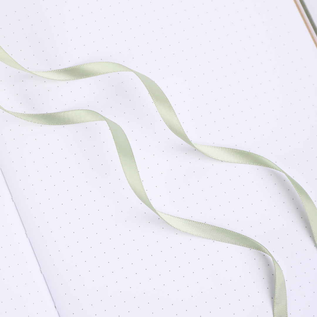 B5 Gold Vintage Dot Grid Notebook - Green