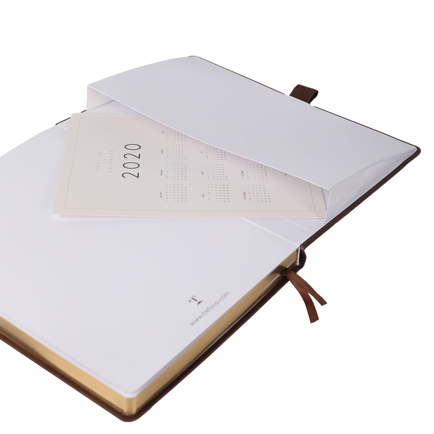 B5 Leaf & Texture Dot Grid Notebook - Deep Brown