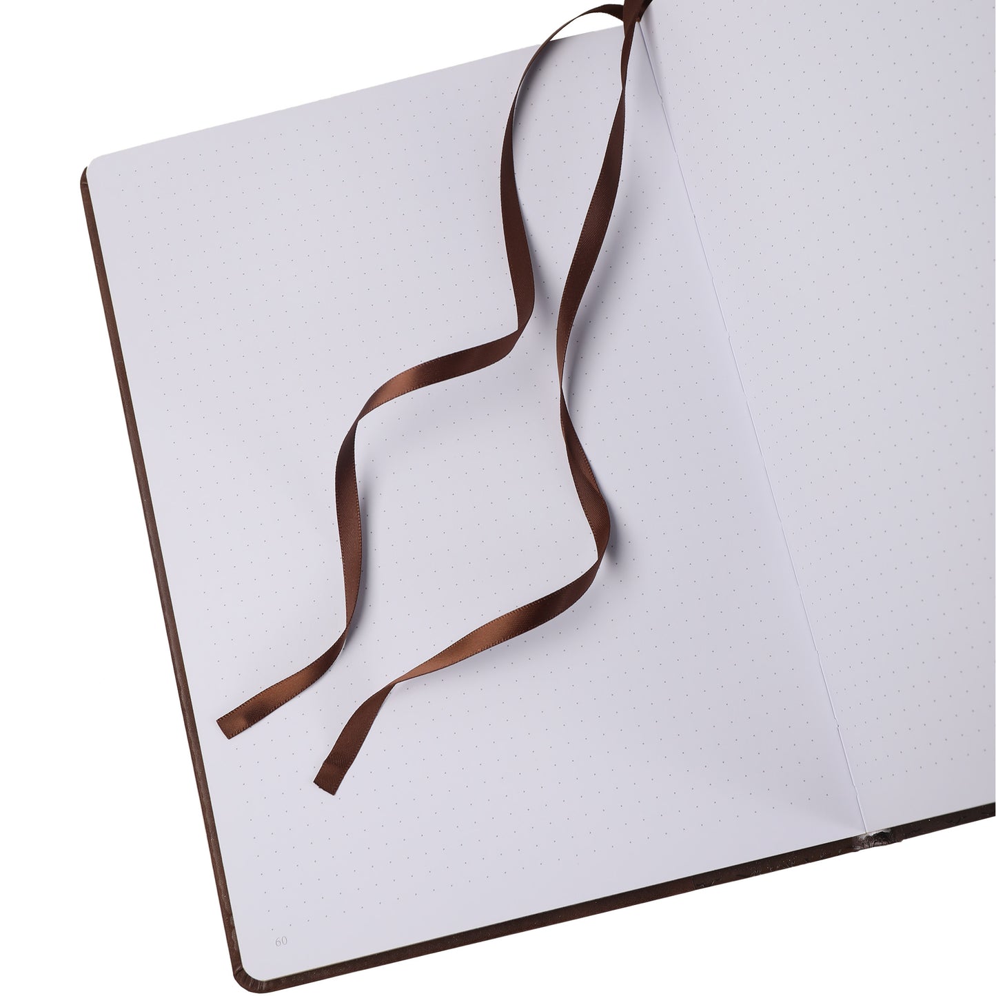 B5 Leaf & Texture Dot Grid Notebook - Deep Brown