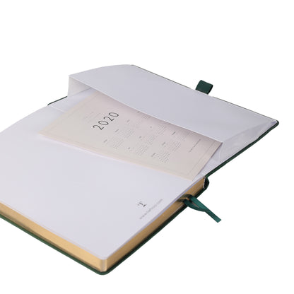 B5 Leaf & Texture Dot Grid Notebook - Green