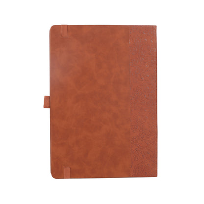 B5 Leaf & Texture Dot Grid Notebook - Light Brown