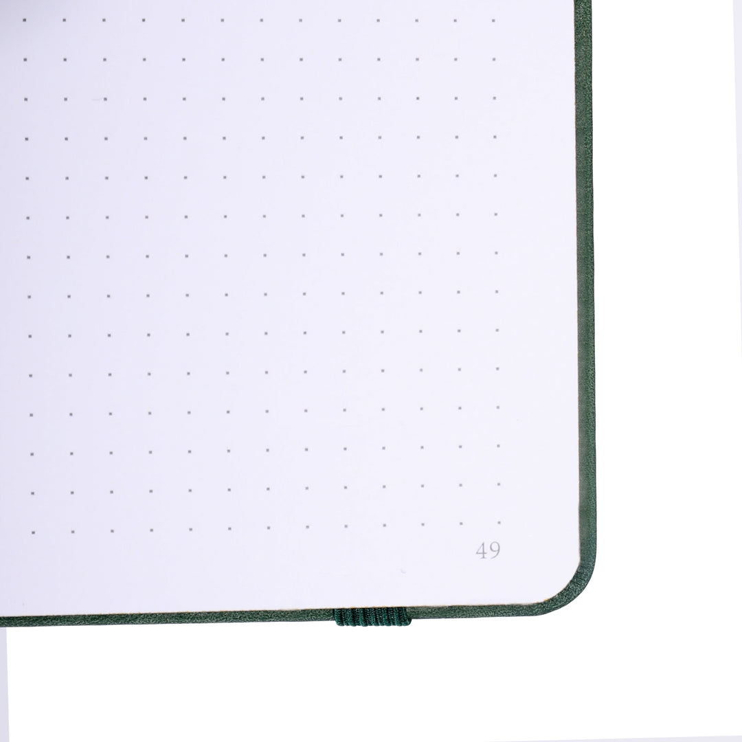 B5 Moonlight Melody Dot Grid Notebook - Green