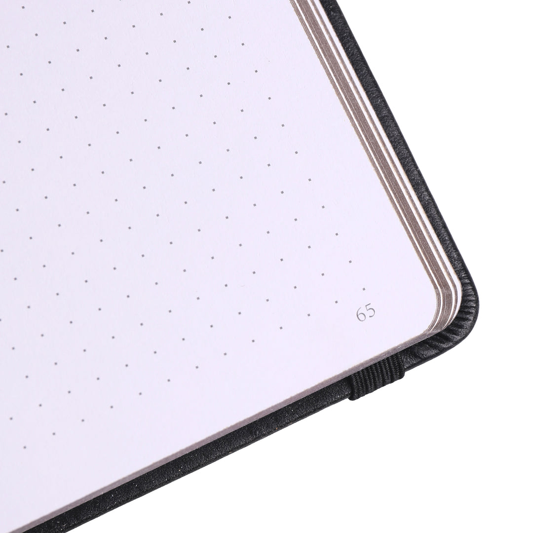 B5 Solunara Dot Grid Notebook - Black Silver