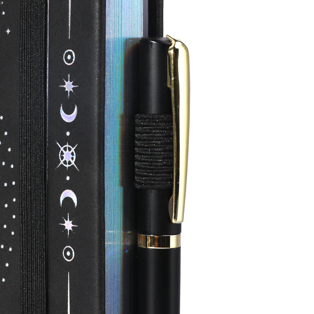 B5 Solunara Dot Grid Notebook - Black Silver