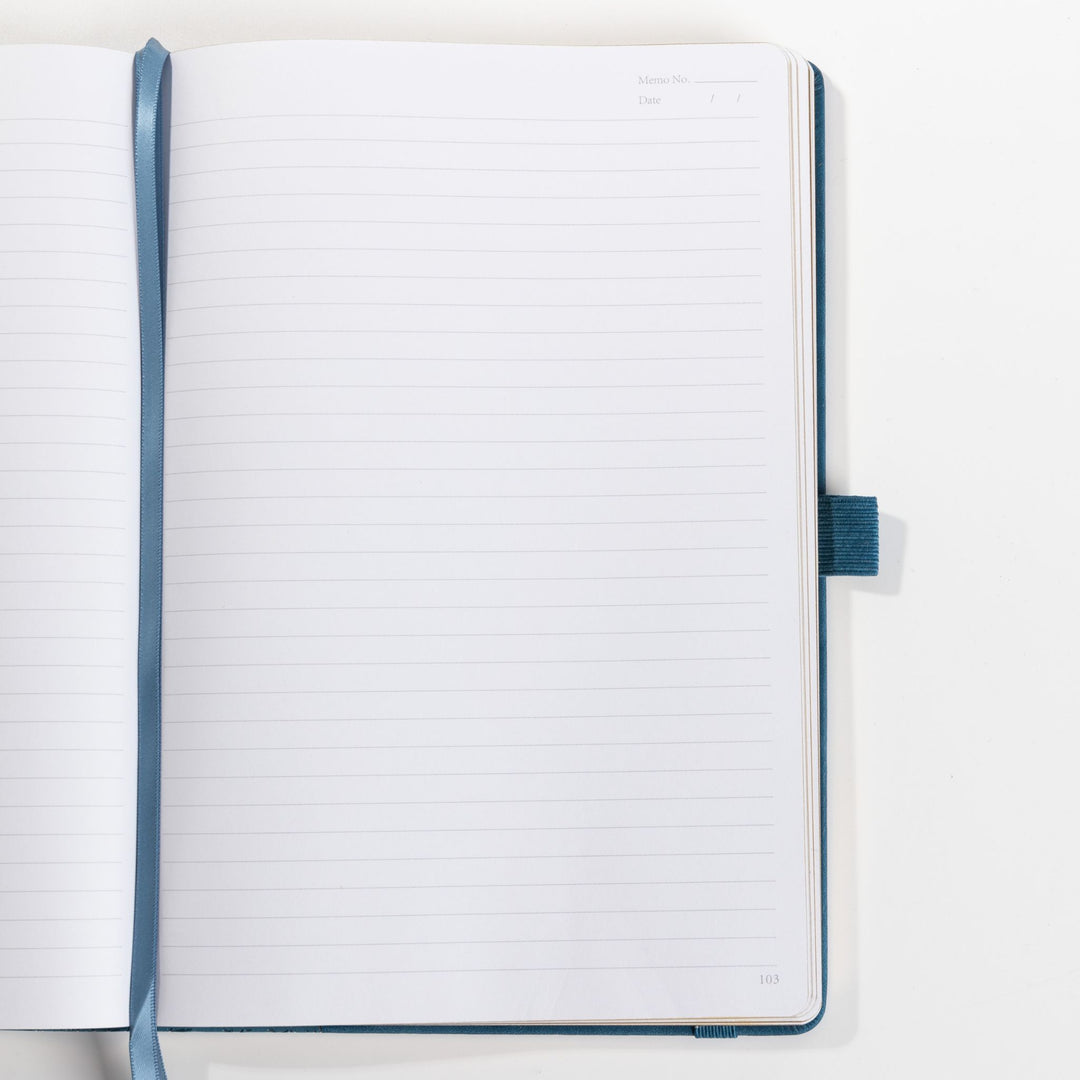 B5 Leaf &amp; Texture Notebook - Blue