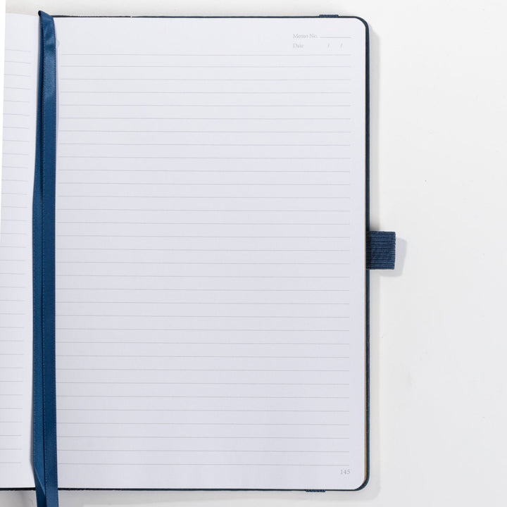 B5 Leaf &amp; Texture Notebook - Navy