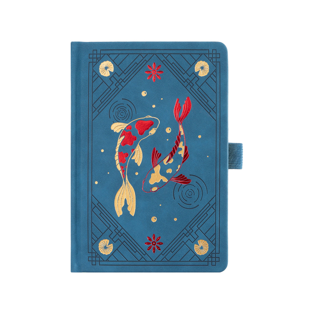 B6 Lotus &amp; Koi Notebook - Navy