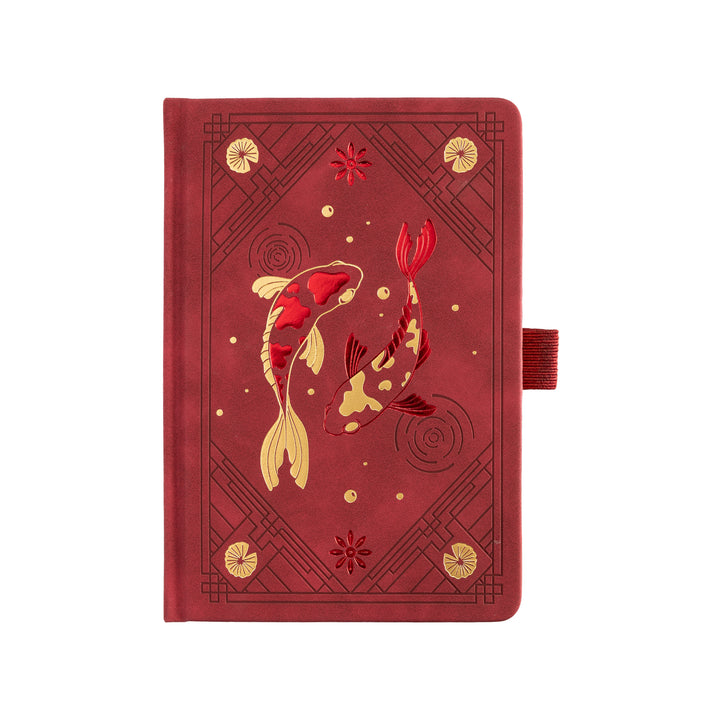 B6 Lotus &amp; Koi Notebook - Red