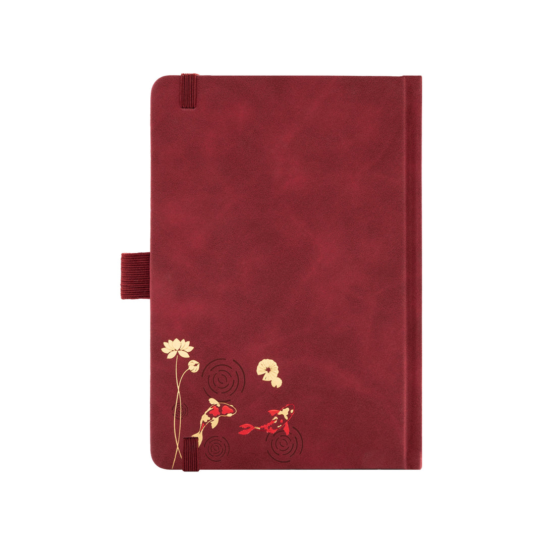 B6 Lotus &amp; Koi Notebook - Red