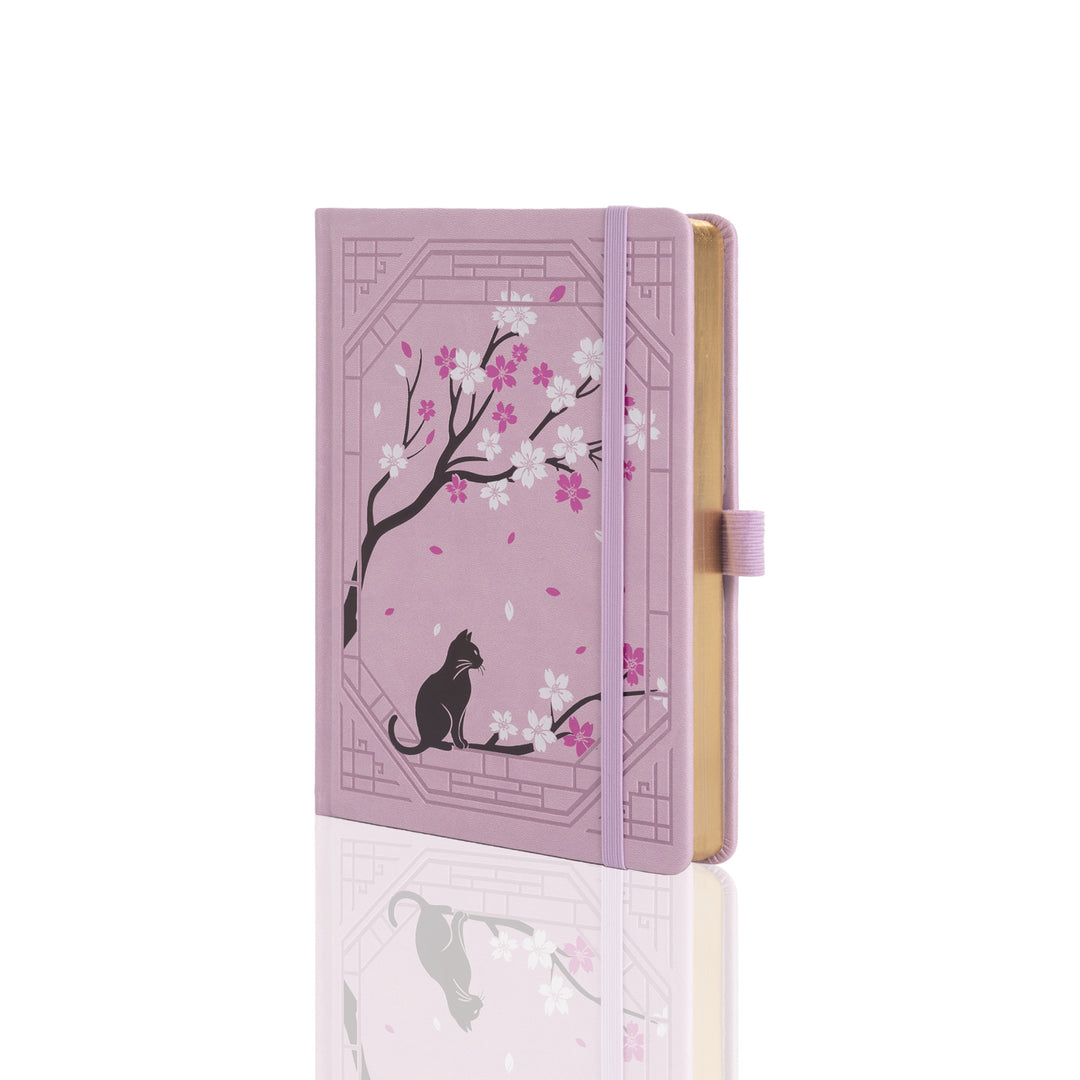 B6 Sakura &amp; Cat Notebook - Pink (Pre-order, Ships August 25)