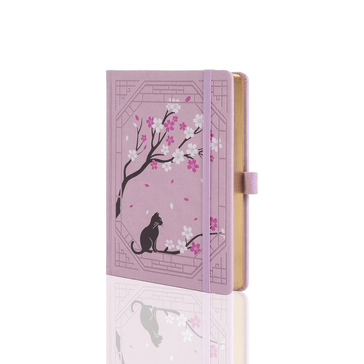 B6 Sakura &amp; Cat Notebook - Pink (Pre-order, Ships August 25)
