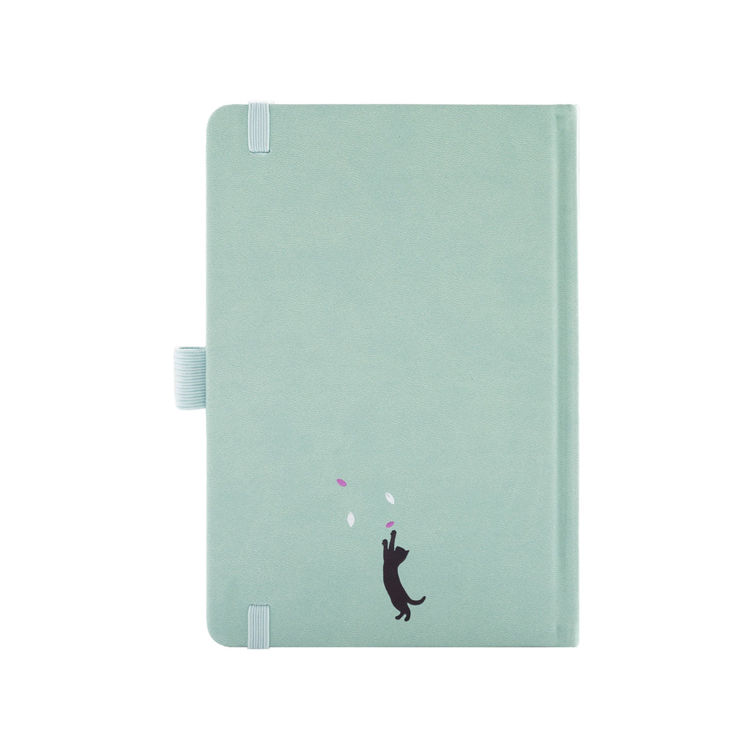 B6 Sakura &amp; Cat Notebook - Light Green