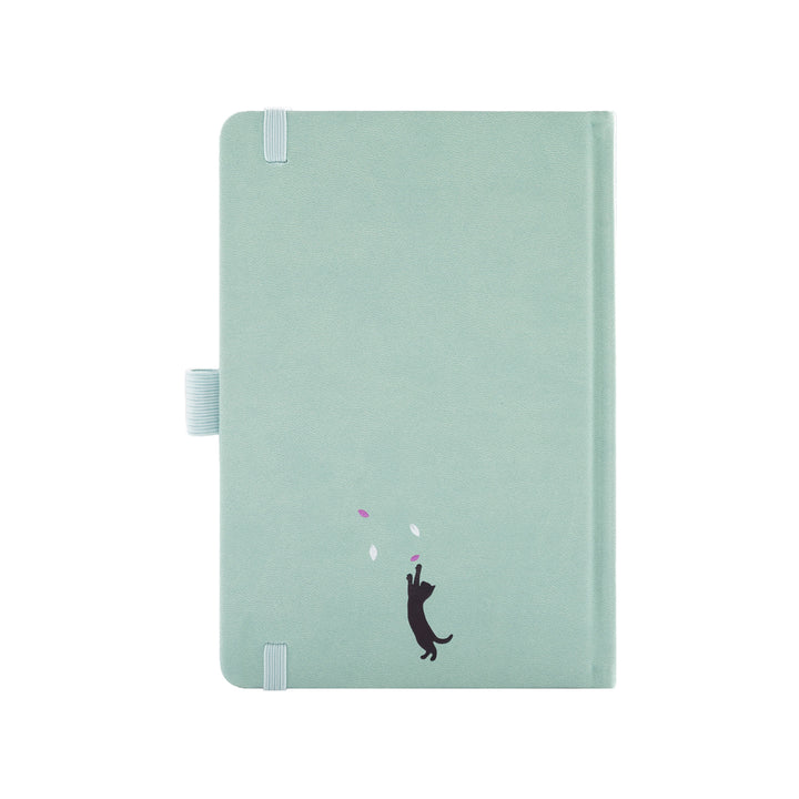 B6 Sakura &amp; Cat Notebook - Light Green