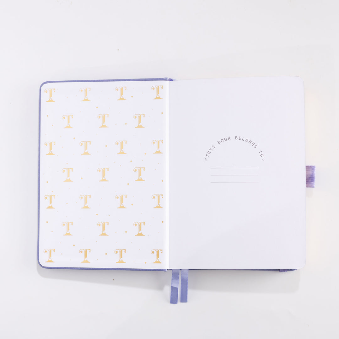B6 Sakura &amp; Cat Notebook - Deep Purple