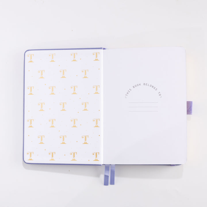 B6 Sakura &amp; Cat Notebook - Deep Purple