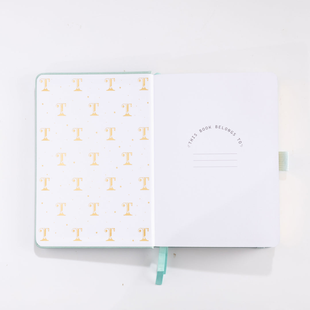 B6 Sakura &amp; Cat Notebook - Light Green
