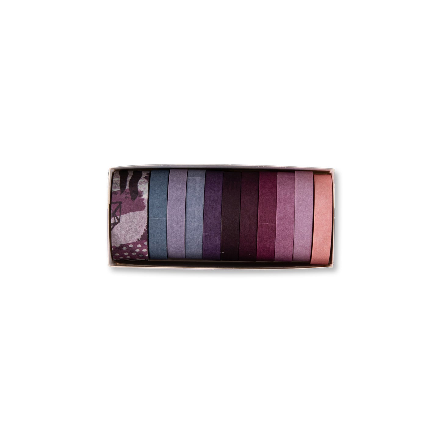 Basic Solid Color Washi Tape - Lavender - Set of 11