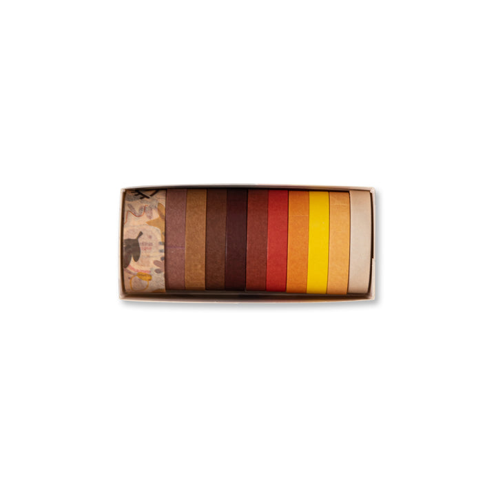 Basic Solid Color Washi Tape - Sunset - Set of 11
