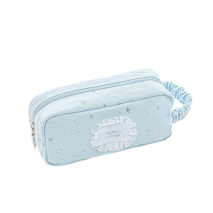 Blue Star Lace Pencil Case